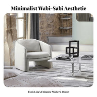 Wabi-Sabi Aesthetic Upholstered Armchair Designer Design Upholstered Tub Chair Luxurious Cushioning Lounge Seating Sculptural Form for Interior Designers, Homeowners, Readers, Living Room, Bedroom, Reading Nook, Reception Area