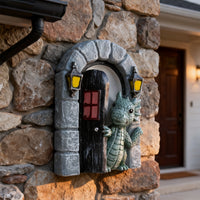 Cartoon Dragon Window Wall Decor Vintage European Style