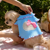 Korean Ins Style Dog Ice Silk Cooling Sun Protection Color Block Dopamine Sling Vest for Maltese Yorkie