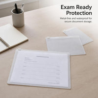 Transparent Exam Document Pouch A4/A5/A6 Frosted EVA for Students