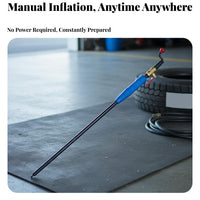 Deflation Function Air Chuck Inflator Rod Brass Valve Truck Tire Inflation Tool Leak-Proof for Mechanics, Auto Repair Shop, Garage
