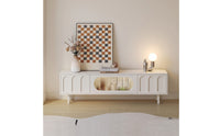 TV Stand Low-Profile TV Cabinet French-Style Media Console for Living Room, Apartment