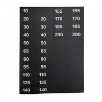 Weight Block Sticker Pounds and Kilograms Weight Stack Label Number Decal Rounded Corners Fitness Accessory Rectangular