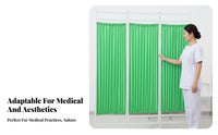 Mobile with Wheels Wheeled Medical Screen Foldable Design Folding Medical Partition Privacy Protection Room Divider Lockable Casters for Beauticians, Healthcare Professionals, Hospital, Clinics, Doctor's Offices