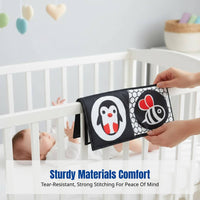 Cot Cloth Book for Babies, Tear-Resistant, Chewable, Visual Color Cognition, Early Education Toy