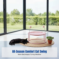 Elevated Mesh Pet Lounger All-Season Use Freestanding Pet Lounger Breathable Easy to Clean for Indoors, Living Room