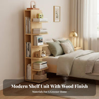 Floor-Standing Narrow Multi-Tier Shelf Space-Saving shelving unit Slim Design shelving unit Multifunctional for Students, Apartment Dwellers, Homeowners, Living Room, Bedroom, Hallway, Corner