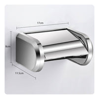 Toilet Tissue Holder with Shelf Compact Bathroom Accessory Hardware Modern for Hotel