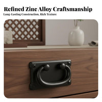 Chinese Design Cabinet Handle Zinc Alloy Construction Rectangular Drop Pull Classical Look Antique Cabinet Pull for Handy Homeowners