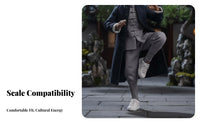 1/12 Scale Kung Fu Suit Republic Period Design 1/12 Scale Traditional Robe Pants Set Collector's Item Miniature Fighting Arts Uniform for Hobbyists