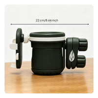 Anti-Slip Grip Stroller Cup Holder 360° Rotation Universal Clamp-on Bottle Holder for Parents