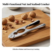 Multifunctional Walnut Sheller Tool Long-Lasting Heavy Duty Nutcracker Non-Slip Handle for Restaurant, Seafood Boil