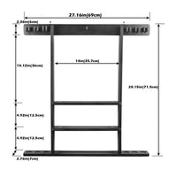 Space Saving Pool Cue and Ball Rack Game Room Storage Dark Finish Vertically Mounted