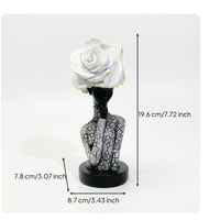 Tabletop Necklace Display Bust Fashion-Inspired Jewelry Display Bust Sculpted Mannequin Jewelry Holder Decorative