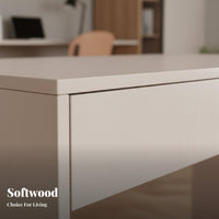 Minimalist Design 2-Drawer Writing Desk Modern design Study Table Multi-Purpose Workstation Sturdy Construction for Students, Remote Workers, Professionals, Bedroom, Dorm Room