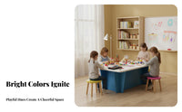 Childrens Sand Table Versatile Construction Block Table children's Furniture for Preschoolers, Young Children, Shopping Mall, Playroom, Kindergarten