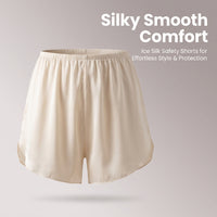 Ice Silk Boxers for Women with Breathable Anti Chafing Design, Modesty Shorts Under Skirts and Dresses, Curved Leg Opening