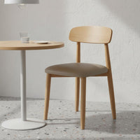 High-Density Foam Cushion Modern Wooden Dining Chair Ergonomic Design Nordic Design Kitchen Chair for Restaurant