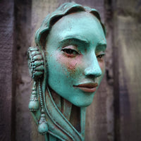 Wall Sculpture Sculptural Head Sculpture Decorative Wall Plaque for Studio