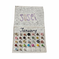 Button Calendar Colorful Buttons Handmade Textile Calendar Decorative House Decoration for Classroom
