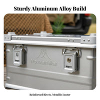 Large Capacity Stackable Storage Box sturdy Stackable Gear Crate robustDuty Organizer Container Multi-Functional for Outdoor aficionados, Vehicle Owners, Camping, Car Trunk, Outdoors, Garage