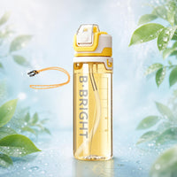 Sports Water Bottle Flip-Top Lid Straw Water Bottle Drinkware 800 Ml Shoulder Strap