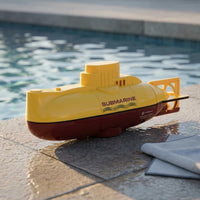 Rechargeable Wireless Control Underwater Vehicle Battery-Powered RC Underwater Vehicle Toy Plastic Aquatic Plaything Yellow and Red