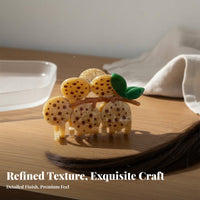Fruit Shaped Hair Grip Cute Design Acetate Fruit Hair Grip Durian Jaw Grip Adorable Design Bright Hues for Women, Face Washing