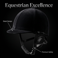 Velvet Horse Riding Hat, Equestrian Helmet with Ventilation System, Horse Riding Cap for Outdoor Activities, Sport Helmets with Quality Material