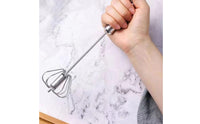 Manual Semi-Automatic Whisk Rust-Resistant Rotary Whisk Lightweight Utensil Sturdy for Home Bakers
