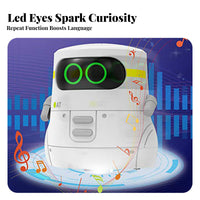 Early Education Interactive Companion Robot Sings and Dances Voice Control Robot Toy Tap Sensing for Children, Children