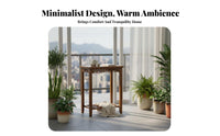 Hollow-Carved Wooden Pedestal Chinese Design Plant Holder Versatile Use Space Saving for Collectors, Living Room