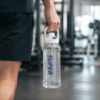 Large Capacity Sports Water Bottle for Men, 2000ml Portable Outdoor Fitness Bottle, High Temperature Resistant