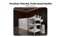 Rolling Cosmetic Cart Multi-Tier Storage 3-Tier Salon Trolley Spa Instrument Trolley Silent 360° Wheels Esthetician Rolling Cart