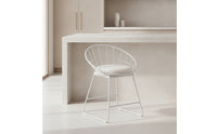Minimalist Bar Stool with Backrest Soft Upholstered Bar Stool Supportive Furniture Ergonomic for Kitchen Island