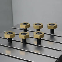 6 Pieces Stainless Steel Six-Face Eccentric Clamp Corrosion-Resistant Eccentric Clamp with Cam Screws for Machinists
