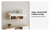 Wall-Mounted Shelving Unit Space-Saving Design Flip-up Door Wall-Mounted Cabinet Sturdy Construction Minimalist & Design