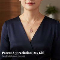 Gourd Charm Necklace Light Luxury Crystal Gourd Clavicle Chain Great Gift