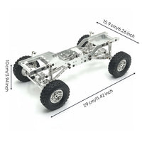 MN78 Upgrade Base structure/12 Scale RC Crawler Chassis Locking Wheel Wheels Metal Upgrade Frame Kit for off-Highway
