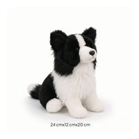 Border Collie Stuffed Animal Dog Cuddly Border Collie Stuffed Animal Stuffed Dog with Stuffed Animal Tail Huggable Surface