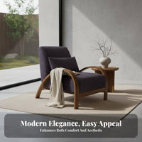 3 Pieces Wabi-Sabi Aesthetic 2 Armchairs and 1 Side Table Retro aesthetic Conversation Set centuryera Modern Design Armchair Curved Wood Frame for Interior Designers, Business Owners, Hotel Lobby, Reception Area, Living Room, Office Lounge