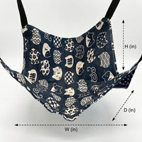 Cat Hammock Cage Hammock, Cat Swing Hanging Cat Bed, Fleece Indoor Resting Place with Adjustable Straps, Warm Pet Cage Accessories for Home