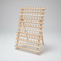 Space-Saving Wooden Thread Rack Multi-Slot Foldable Spool Holder Sturdy Sewing Thread Organizer Easy to Use for Craft Room, Salon
