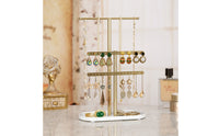 Open Frame Jewelry Display Stand Perforated Metal Jewelry Organizer Minimalist Necklace Holder Tray Base