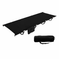Foldable Aluminum Camping Cot Lightweight Folding Camp Bed Extra Wide Portable Outdoor Cot Easy Setup