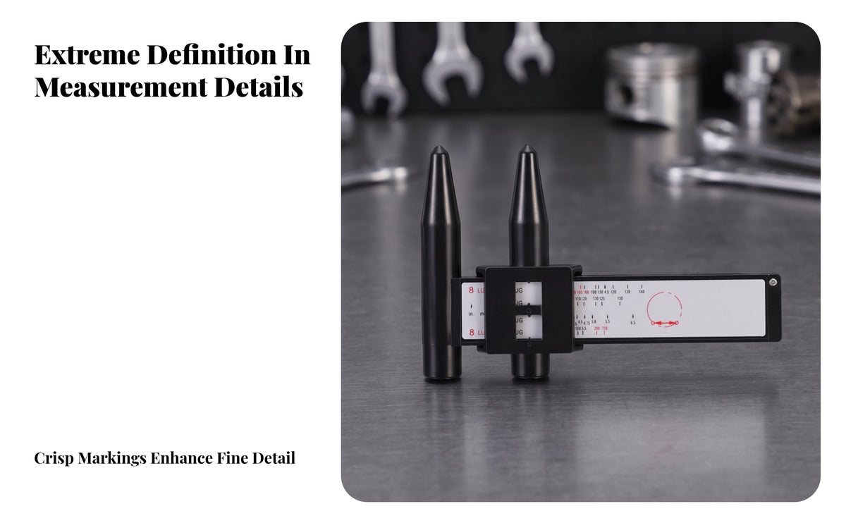 Accurate Wheel Bolt-Pattern Caliper | Printed Scale Panel, Compact Hand-Held Design, PCD Measuring Caliper, for Tire Shops