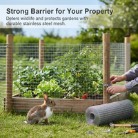 304 Stainless Steel Welded Wire Mesh Fence for Garden, Farm, Balcony, and Pest Control