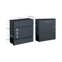 Weather-Resistant Lockable Mailbox with Viewing Ports Sturdy Wall-Mounted Mailbox with Keys Long-Lasting Postbox Weatherproof for Homeowners, Landlords, House Exterior, Porch, Entryway