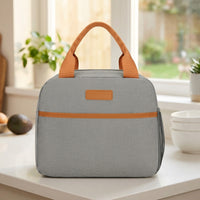 Lunch Box for School Picnic, Insulated Lunch Bags for Women with Oxford Cloth, Portable Picnic Bag and Cool Bag, Food Bag with Exterior Pocket