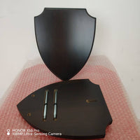 Blank Wooden Shield Plaque with Replaceable Insert, Acrylic Wood Base, Award Certificate Frame